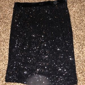 Bebe Black Sequin Skirt